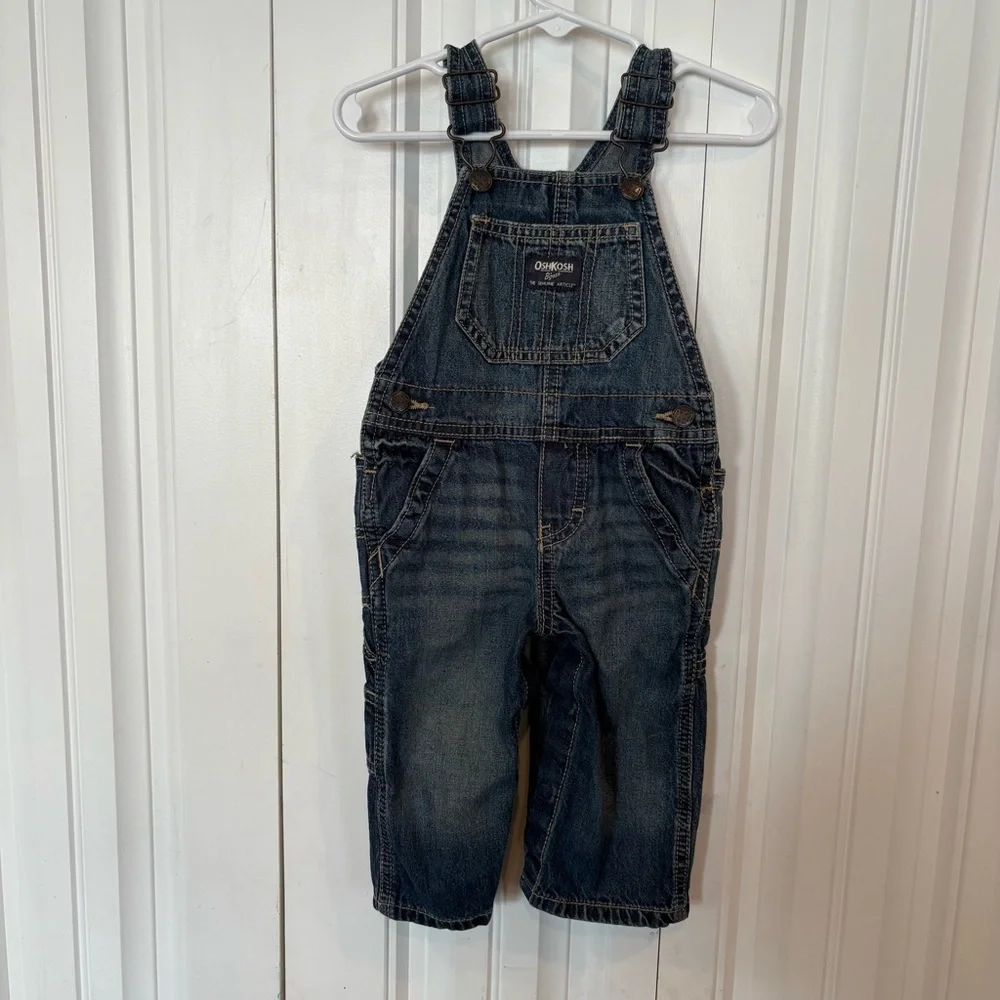 Osh Kosh Denim Overalls Size 12 Months‎